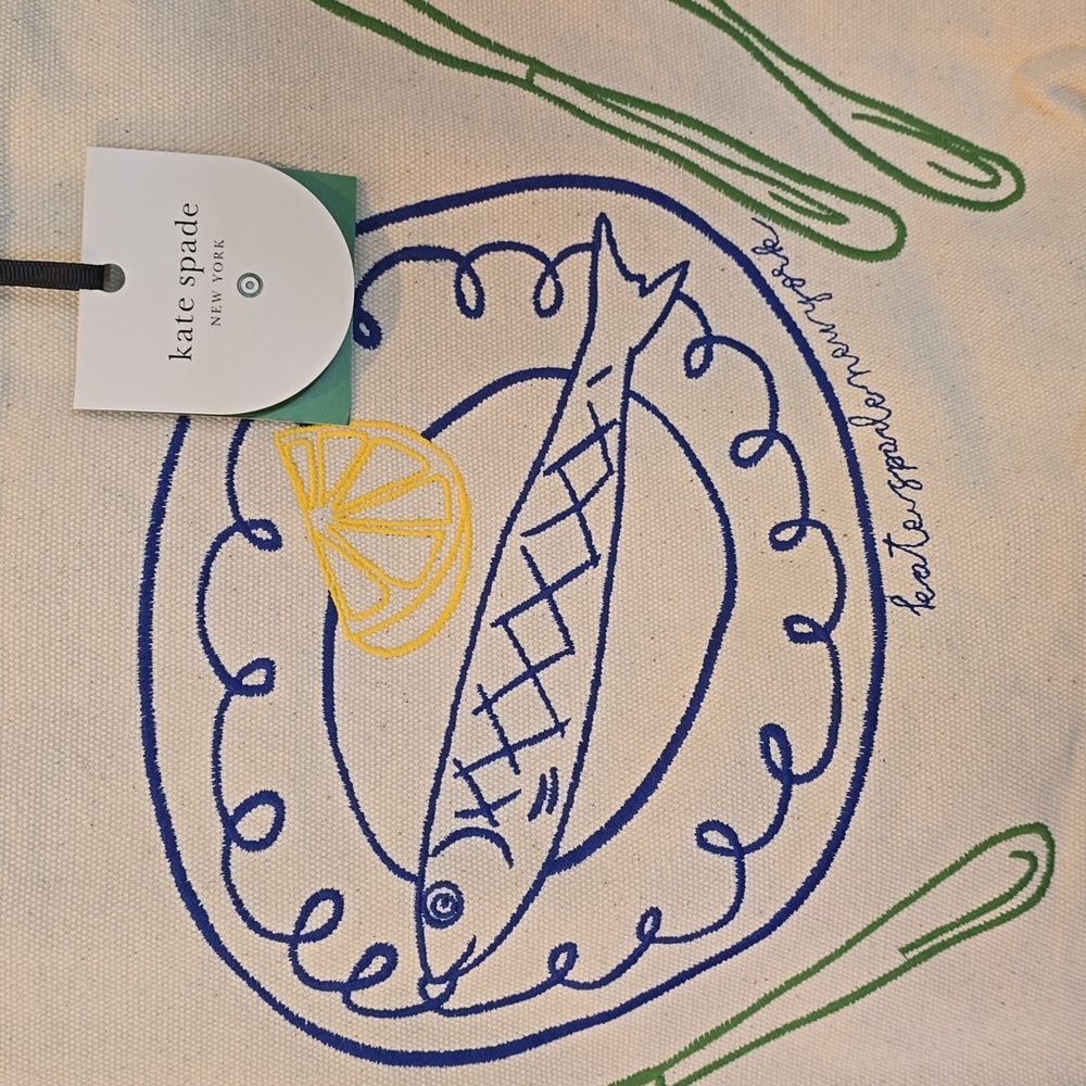 Kate Spade Cream and Navy Tote Bag - Picture 2 of 6